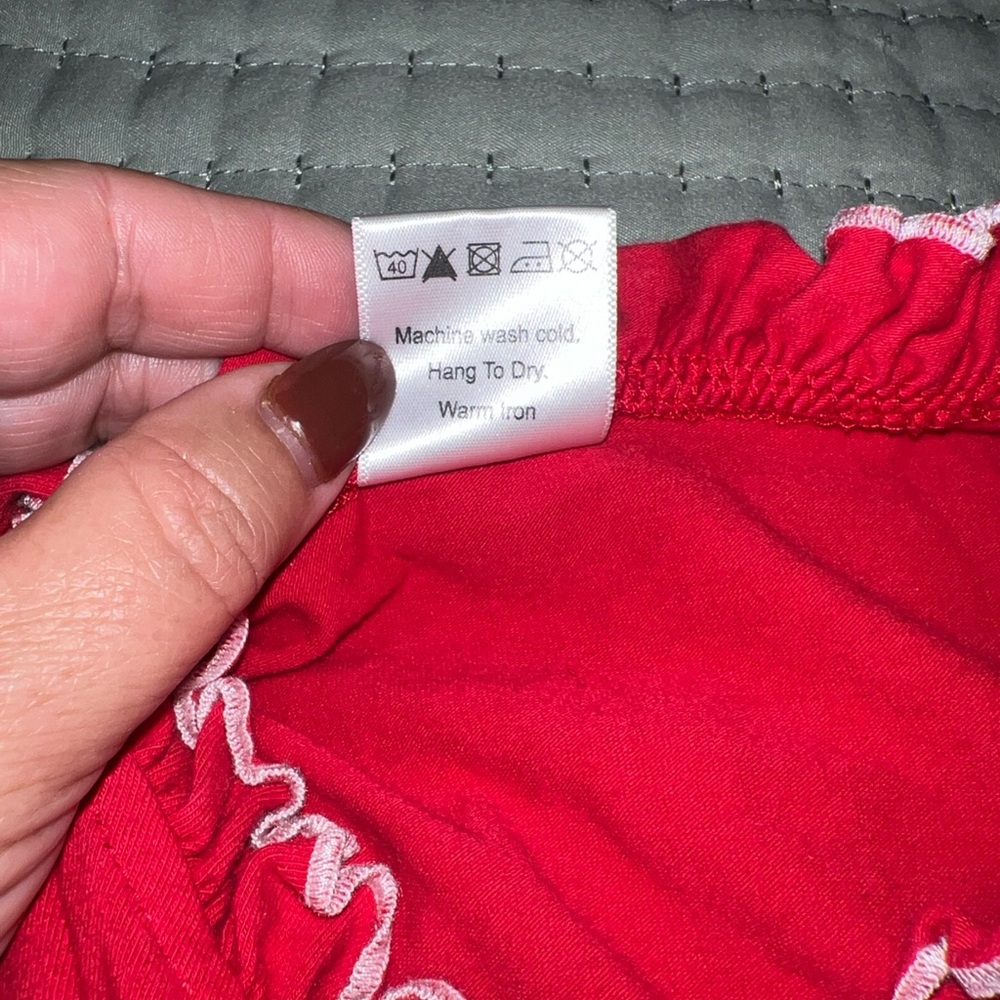 Abby & Evie Toddler Girls Size 5 Red Christmas Santa Dress Ruffle Holiday - Picture 8 of 8